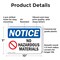 Signmission No Hazardous Materials OSHA Notice Sign, Plastic, 10in W x 7in L, 2PK OS-2PACK-NS-P-710-L-14649 - alternate 3